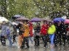 BRATISLAVA - Meteorológovia varujú pred búrkami vo všetkých krajoch s výnimkou Bratislavského a Trnavského. Búrky sa môžu vyskytnúť ojedinele počas celého dňa, môžu byť spojené aj s krúpami. Slovensko potrápi silný dážď: Meteorológovia varujú pred búrkami na väčšine územia
