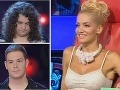 Súťaž museli opustiť Jakub Pohle (hore vľavo) a Adam Koubek (dole vľavo). Dara Rolins predviedla netradičný náhrdelník. 