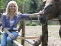 Aneta Parišková počas nakrúcania šou Farmár hľadá ženu. 