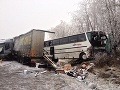 Čelná zrážka autobusu s Čelná zrážka autobusu s