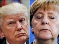Donald Trump a Angela Merkelová. Donald Trump a Angela Merkelová.
