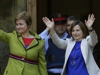 Regionálna prezidentka Carme Forcadellová a Anna Simová Regionálna prezidentka Carme Forcadellová a Anna Simová