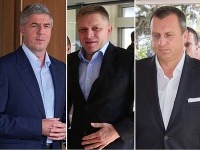 Lídri strán Smer, Most a SNS. Lídri strán Smer, Most a SNS.