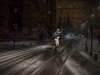 Husté sneženie na severe Španielska. Husté sneženie na severe Španielska.