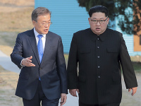 Kim Čong-un a Mun Čä-in Kim Čong-un a Mun Čä-in