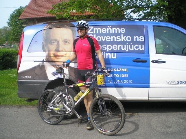 Ivan Mikloš pred cyklomaratónom Vlkohron v máji 2010.