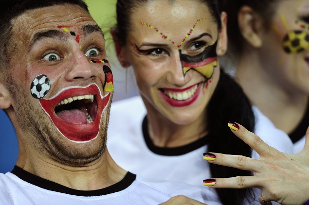 Úsmev na tvári nechýbal ani pri zápase Nemecka s Holandskom.