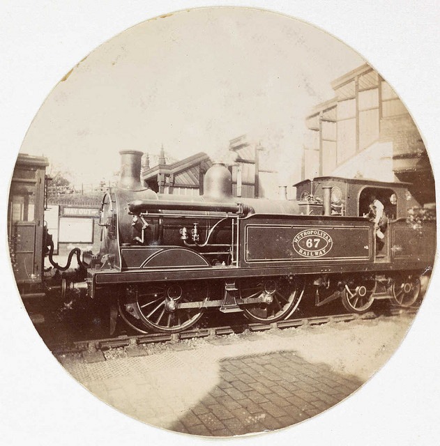 Parná lokomotíva, cca 1890.