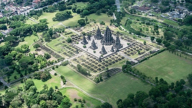 Hinduistický chrám Prambanan, Indonézia