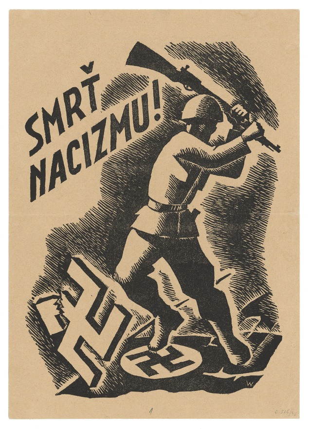 Štefan Bednár: Smrť nacizmu! 1944. Leták. 