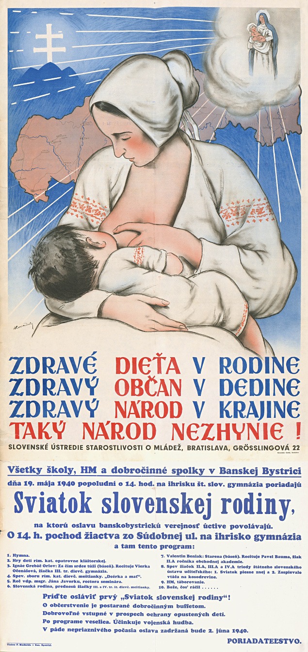 Zdravé dieťa v rodine... (autor: Andrej Kováčik). 1940. Plagát. 