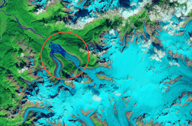 Ľadovec Porcupine v Britskej Kolumbii, august 2015