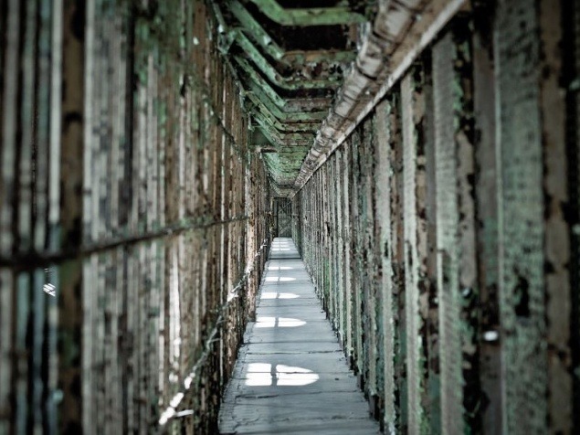 Chodba vo väznici známej ako Mansfield Reformatory v Ohiu