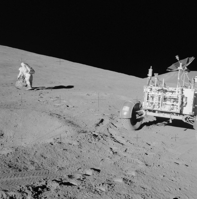 James Irwin a lunárny modul z Apolla 15, 1971