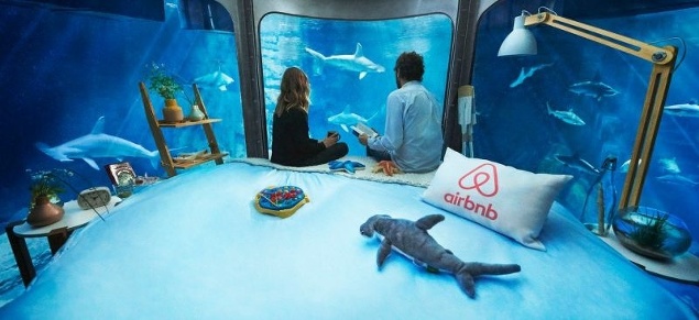 Podmorská spálňa v parížskom akváriu