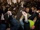 Účastníci protestu Gorila -