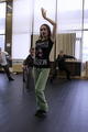 Kristína počas nácviku choreografie
