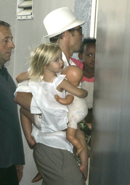 Brad Pitt s dcérkou