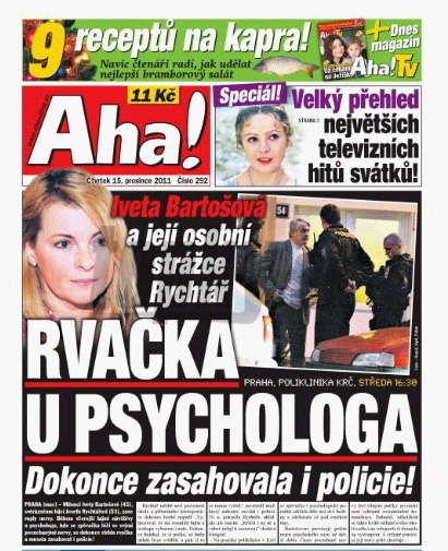 Milenec Ivety Bartošovej - Josef Richtář sa postaral o rozruch. Počas speváčkinej návštevy u psychológa musela zasahovať polícia. 