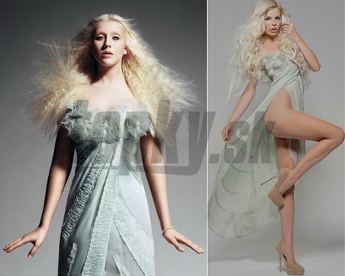 Christina Aguilera vs. Silvia Kucherenko. Ktorá blondínka je v luxusných šatách viac sexi?