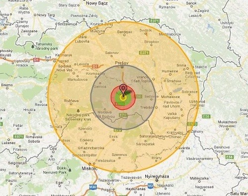 Simulácia zásahu atómovej bomby: