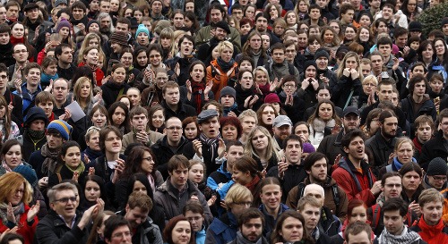 Tisíce študentov v Prahe
