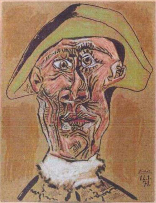 Picasso - Hlava harlekýna