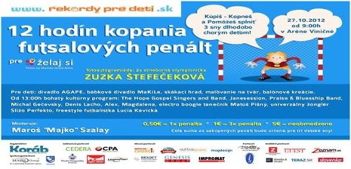 12 hodín kopania futsalových