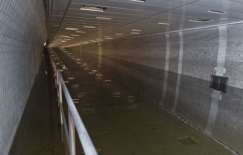 Zaplavený Brooklyn Battery Tunnel