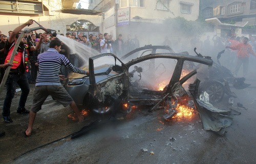 V tomto aute zahynul šéf Hamasu