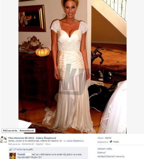 Ľubica Štepánová si s priateľom Tomášom dohodla svadbu cez Facebook. 