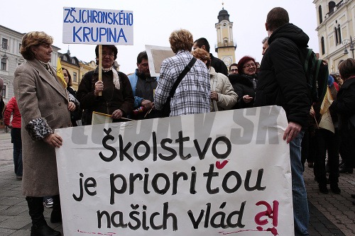 Štrajk učiteľov Banská Bystrica