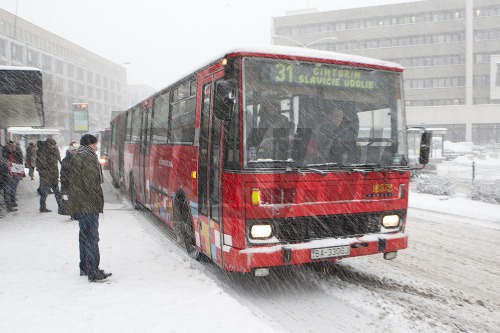 Sneženie v Bratislave