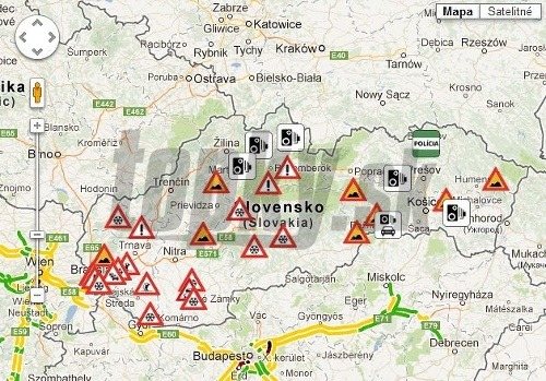 Obmedzenia a radary na území Slovenska