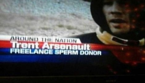 Darca spermií na voľnej nohe.