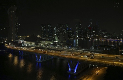 Panoráma mesta Singapur.