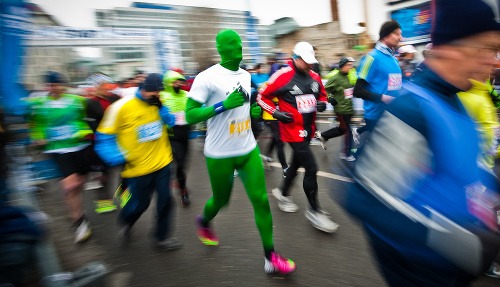 Medzi účastníkmi sa mihol aj zelený mužíček.