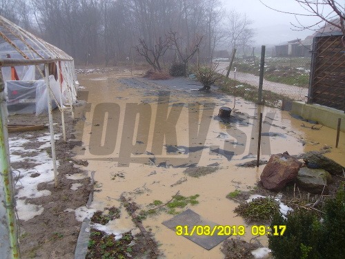 Aktuálny povodňový stav v obci Nová dedina-Gondovo