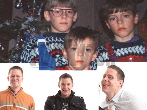 FOTO: Takto sa bratia Bučkovci v porovnaní s minulosťou zmenili. Zľava Jano, Tomáš a Jožo. 