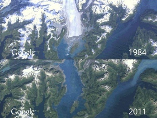Ústup ľadovca na Aljaške