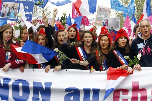 Antigay demonštrácia v Paríži