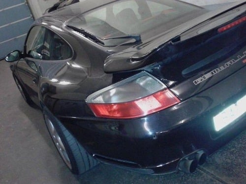 Olešovo Porsche Gemballa GTR 911 Biturbo, na ktorom mal prevážať drogy.