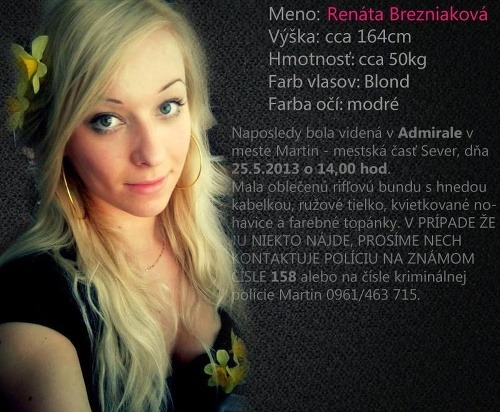 Renátina fotka s výzvou kolovala internetom.