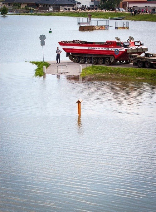 Povodňová situácia v Komárne,
