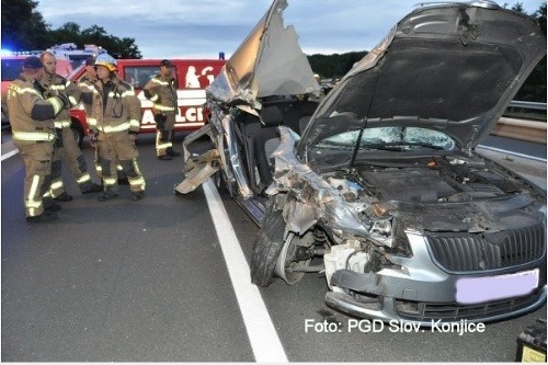 Nehoda slovenského automobilu v