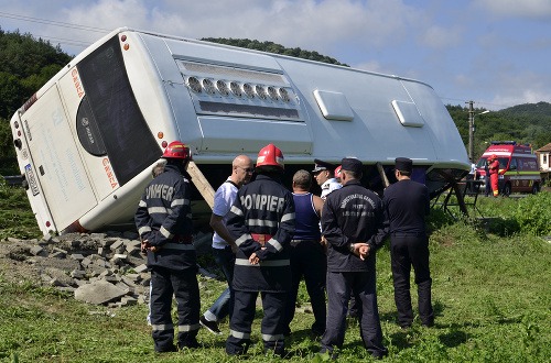 Havária slovenského autobusu v