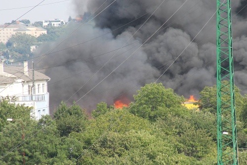 Požiar v Bratislave -