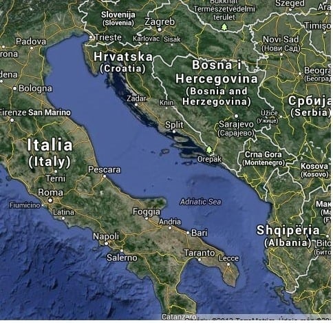 Jadranské more, predpoveď teploty