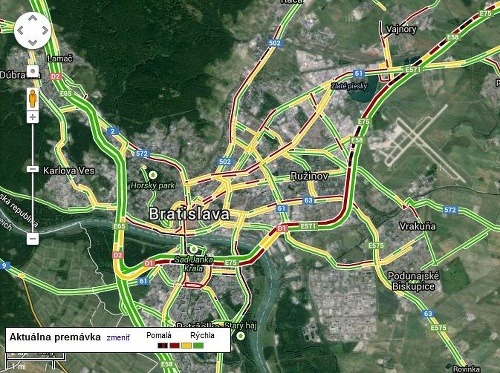 Aktuálna situácia na bratislavských cestách.