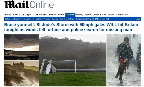 Titulná správa na portáloch známych britských denníkov patrí očakávanej búrke.